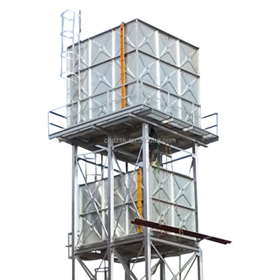 Water Storage 15m High Bolted Assembled High Steel Tower Galvanized Panel Steel Water Tank