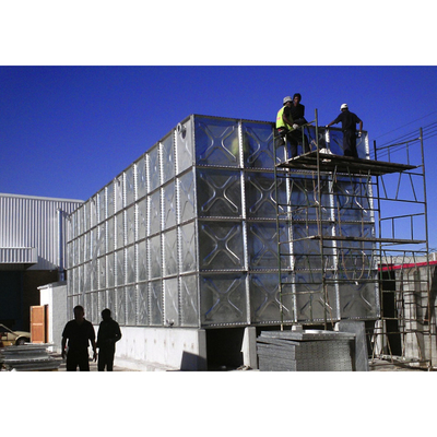 Hotels Hot Dipped Galvanized Water Tank Pressed Rectangular Bolted Steel Water Tank Squares Small Large Panel Steel HDG
