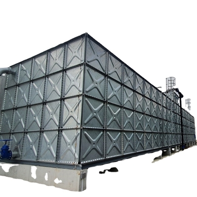 Hotels HDG Sectional Water Tank Pressed Steel Panel Price Rectangular Hot-dipped Galvanized Steel Water Storage Tank